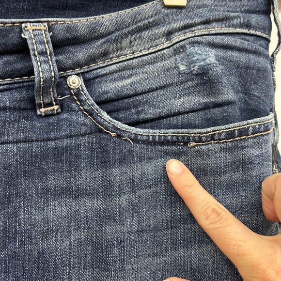 Silver Jeans Co Cropped Distressed Avery Skinny Crop Denim Jean Plus Size 18 - Picture 6 of 6